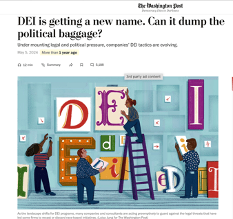 Featured in The Washington Post: My Thoughts on Diversity & Inclusion