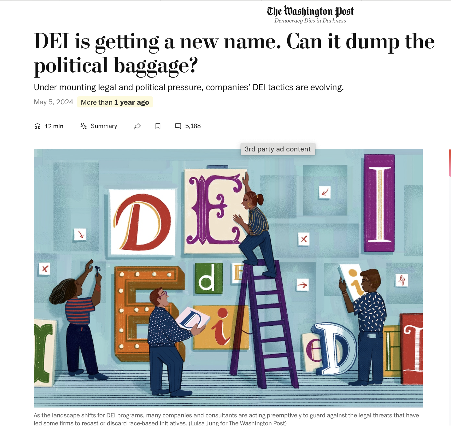 Featured in The Washington Post: My Thoughts on Diversity & Inclusion